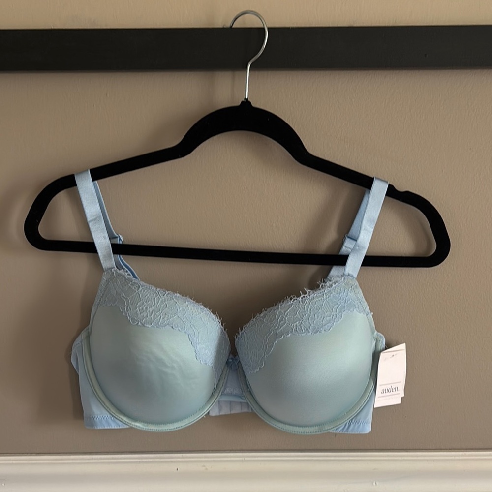 NWT Auden Blue T-Shirt Bra with Adjustable Straps 36DD
